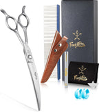 High-end Professional Dog Grooming Curved Thinning Scissors Teeth Blending Shears Pet Texturizing Thinner Blender Shears 7 Inch Extremely Very Sharp Made Of Stainless Steel Alloy For Dog Cat Groomer - Image 10