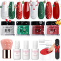 Azurebeauty Christmas dip powder nail kit front view packaging