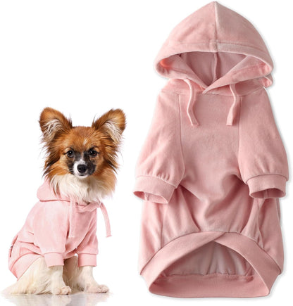 Pet Passion Cooper II Organic Cotton Velour Dog Hoodie Pet Coat for Small, Medium and Large Dogs, Navy, Medium - Image 9