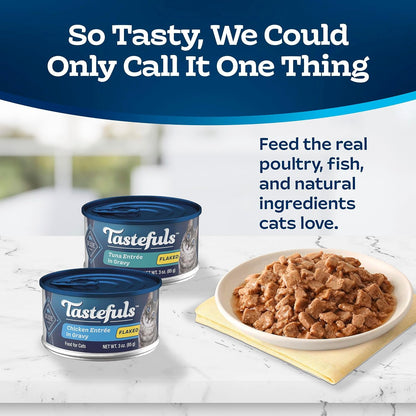 Blue Buffalo Tastefuls Tuna Entree flaked wet cat food texture