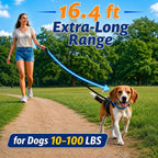 Peflex retractable dog leash with one click brake button