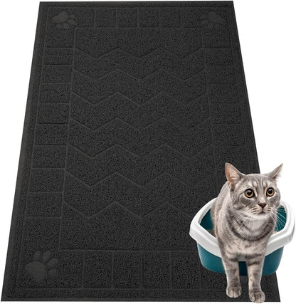 Cat Litter Box Mat, 35" x 24" Large Kitty Litter Trapping Mat Keep Floor Clean, Litter Box Mat Scatter Control, Waterproof, Easy to Clean, Durable Large Size Litter Mats for Floor - Image 10