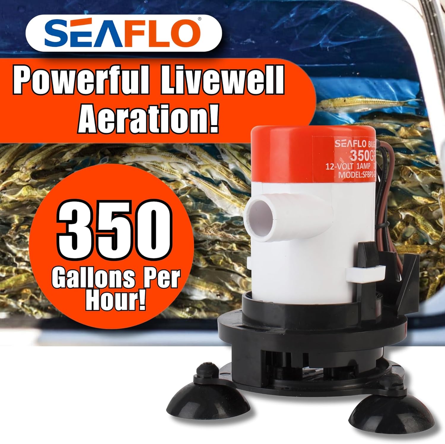 Seaflo livewell kit packaging and included accessories