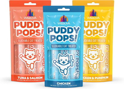 Weruva Puddy Pops, Chicken and Pumpkin Lickable Cat Treats, 0.5oz Tube, Pack of 5 - Image 9