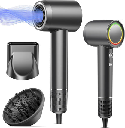 OIMYE high speed ionic hair dryer front view showing sleek professional design