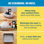 Close up of drawstring feature on Jonny Cat litter liner