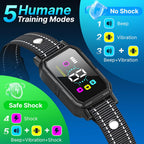 Three rechargeable dog bark collars for large and small dogs