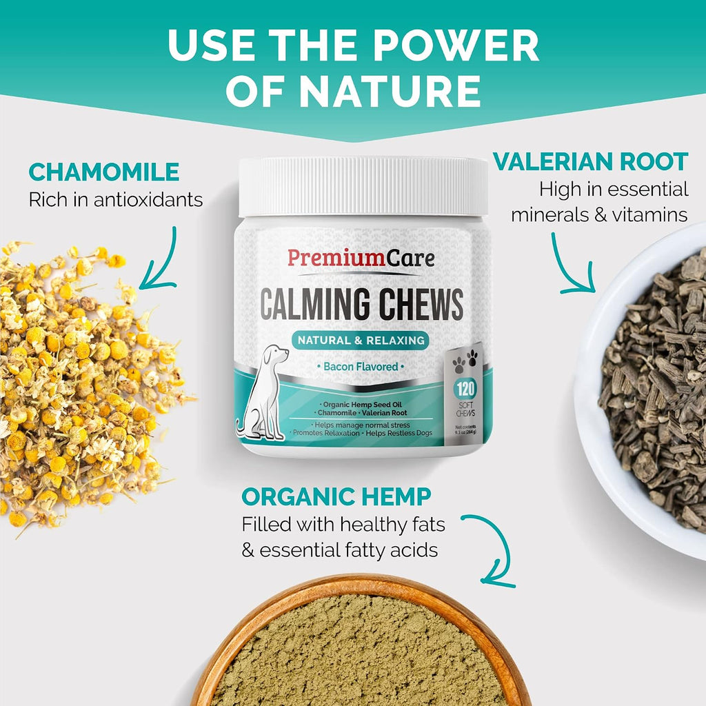 Premium Care USA made dog separation anxiety natural supplement