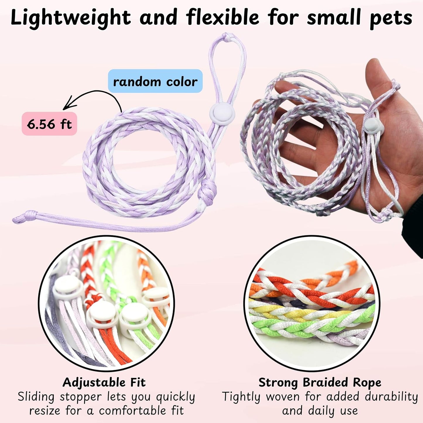 Dwarf Hamster Carrier Backpack Travel Bag, Dwarf Hamster Carry Pouch With Liner And Adjustable Lightweight Tether, Breathable Soft Outgoing Sleeping Travel Bag For Small Pets Squirrels Reptiles (Pink) - Image 6