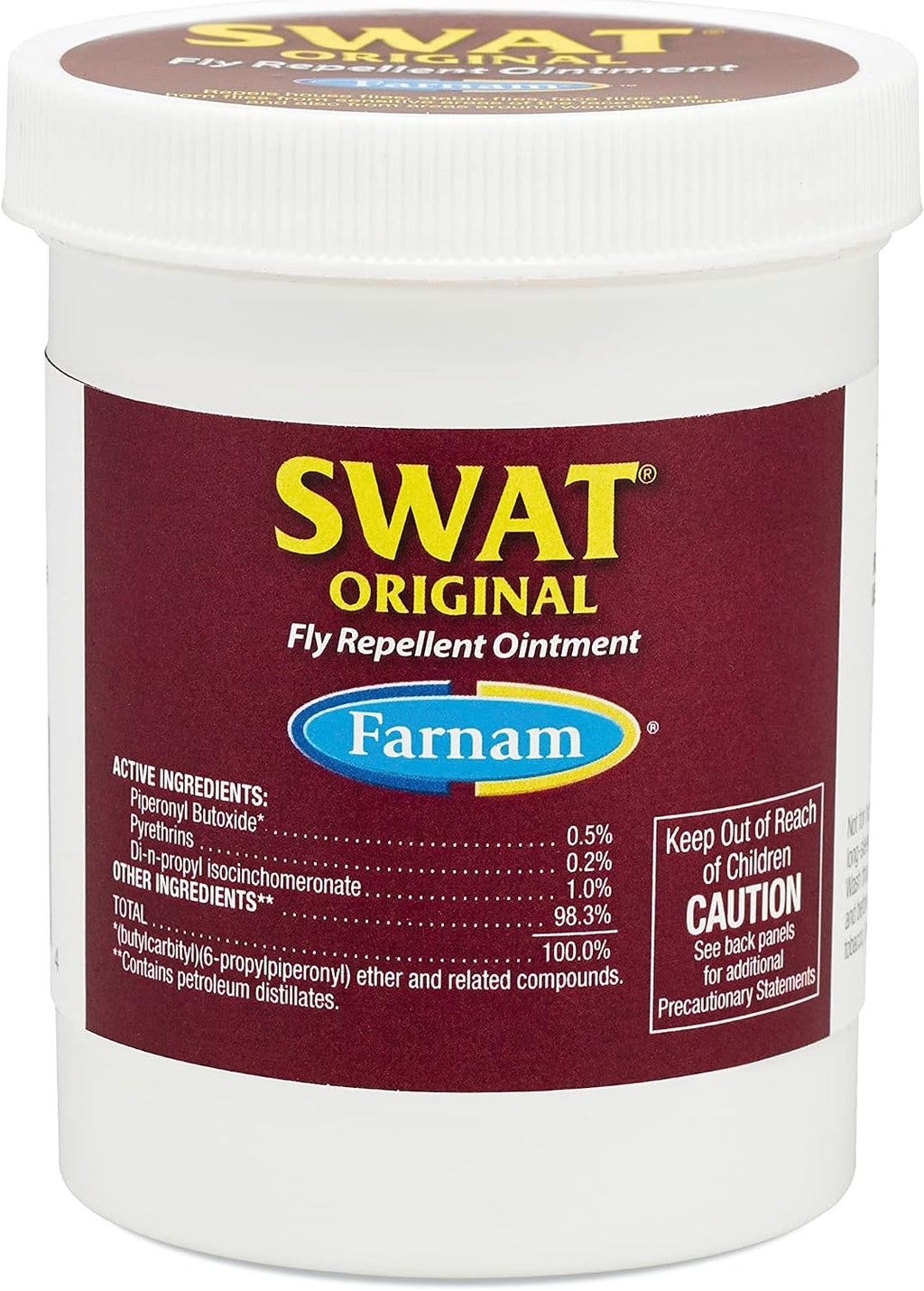 Farnam Swat pink fly repellent ointment front view jar