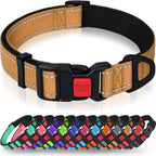 Taglory Reflective Dog Collar for Large Dogs, Soft Neoprene Padded with Escape-Proof Locking Buckle, Upgraded Zinc Alloy Ring, Adjustable for Pitbull Labrador Retriever, Red,L - Image 11