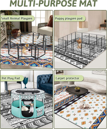 Top view of BNOSDM reusable pet mat for guinea pigs