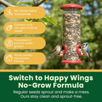 Happy Wings 5 lb bird food bag label details