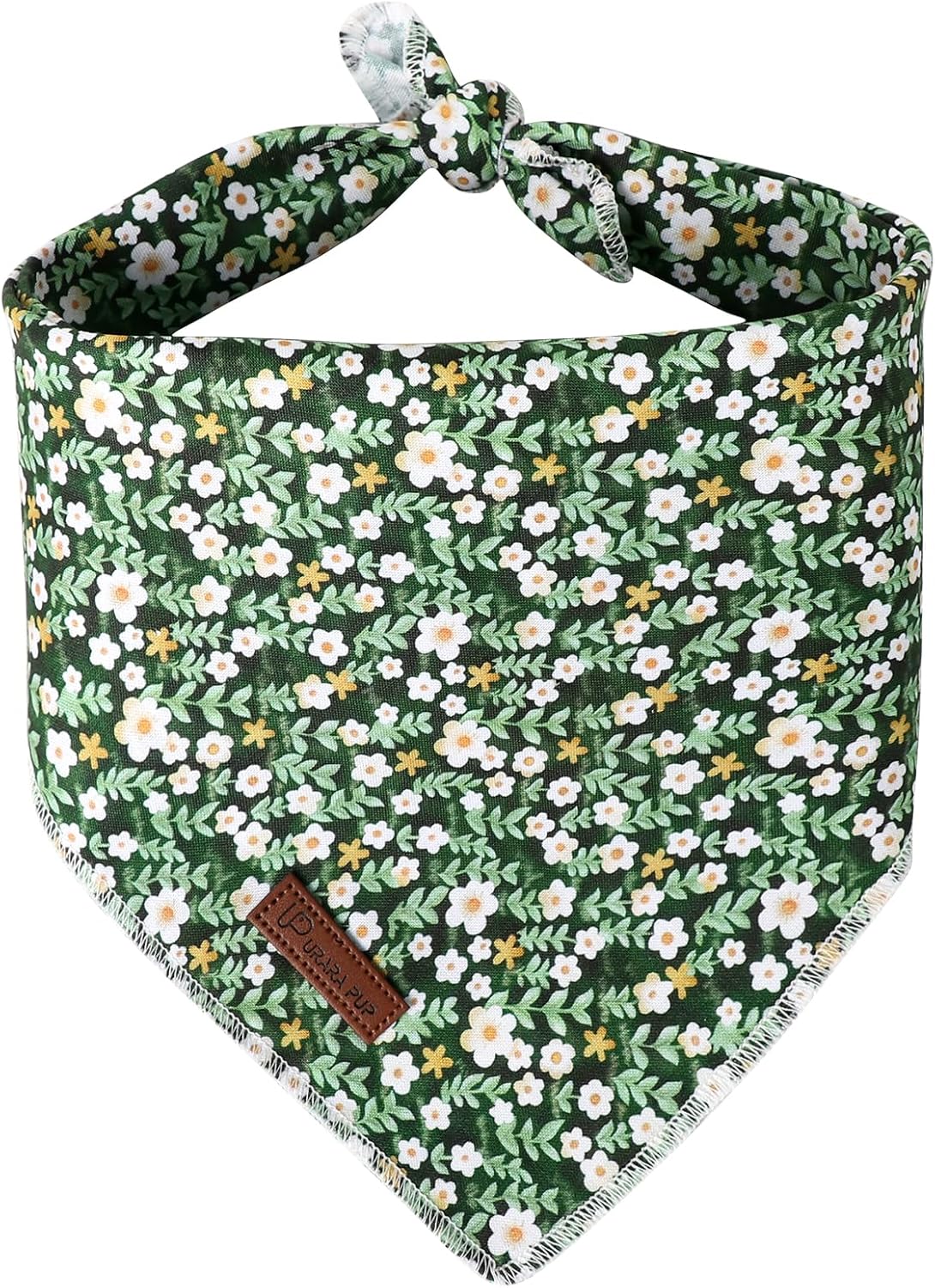 Up Urara Pup pink bowknot accessory on dog bandana