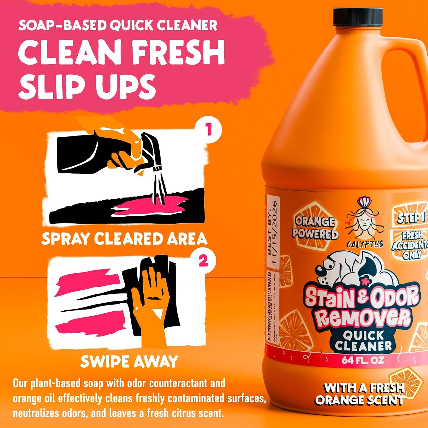Calyptus pet stain remover for cat and dog urine