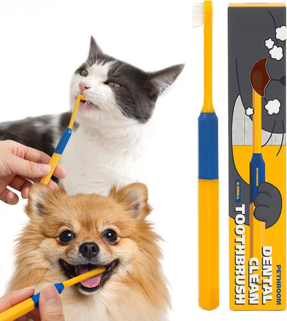 PETHROOM] Pet Toothbrush for Cats and Dogs | Round Shaped Head with Ultra Soft Bristle for Deep Cleaning Dental Care, Kitten and Small Dogs, Tartar Plaque Removal (Deep Point) - Image 10