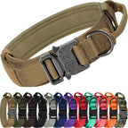 Joytale Tactical Dog Collar with Handle and Metal Buckle, Heavy Duty Padded Military Collar with 2 Patches for Training, Adjustable for Large Dogs, Black, L - Image 12