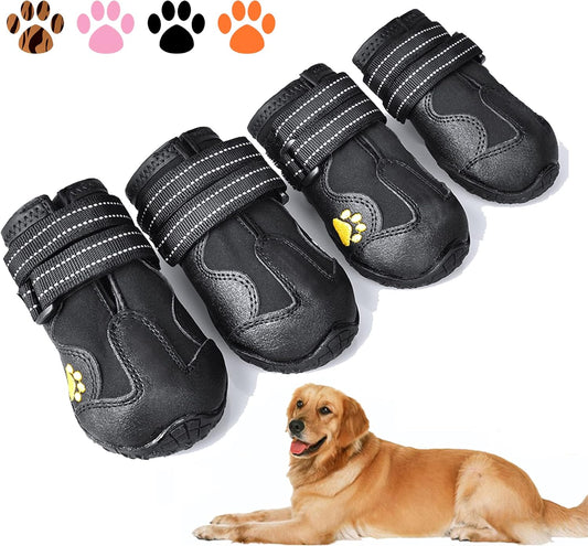 XSY&G waterproof dog boots front view for medium dogs