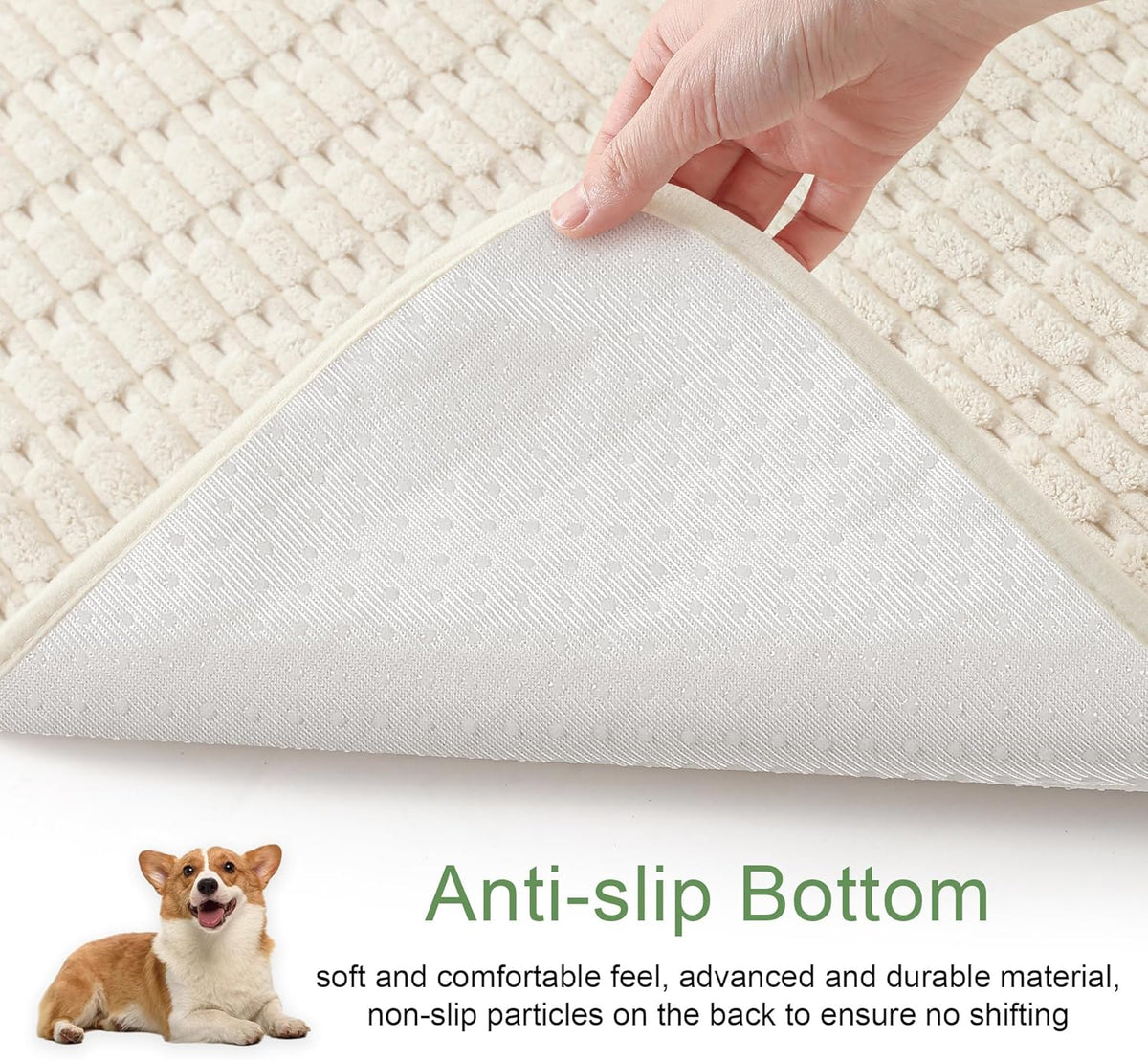 Two pack reusable puppy training pads in cream white