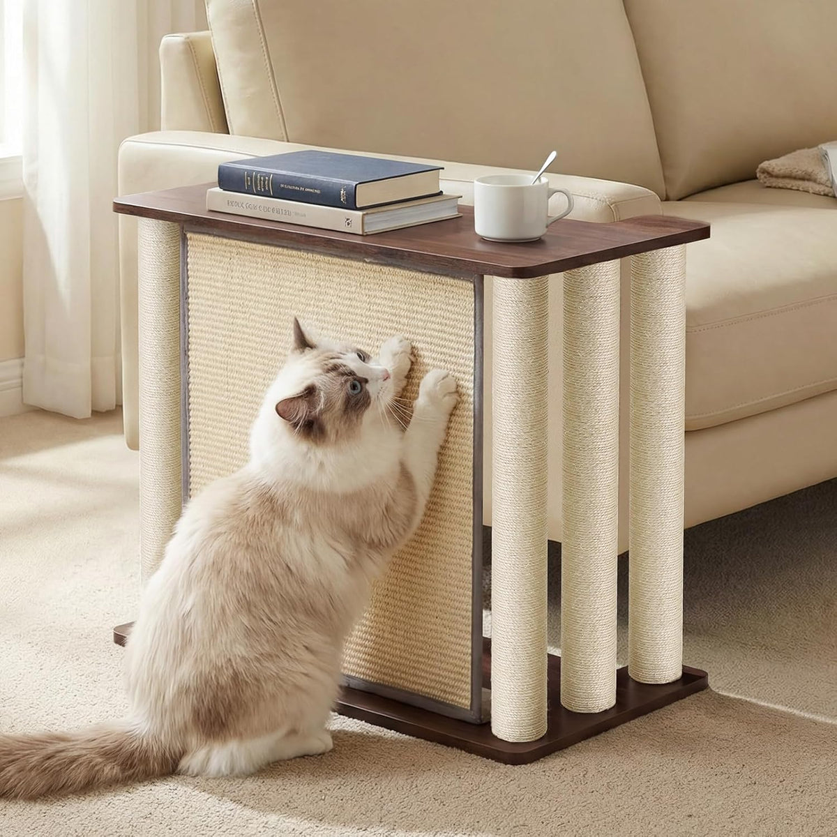 Veehoo cat furniture protector in home setting