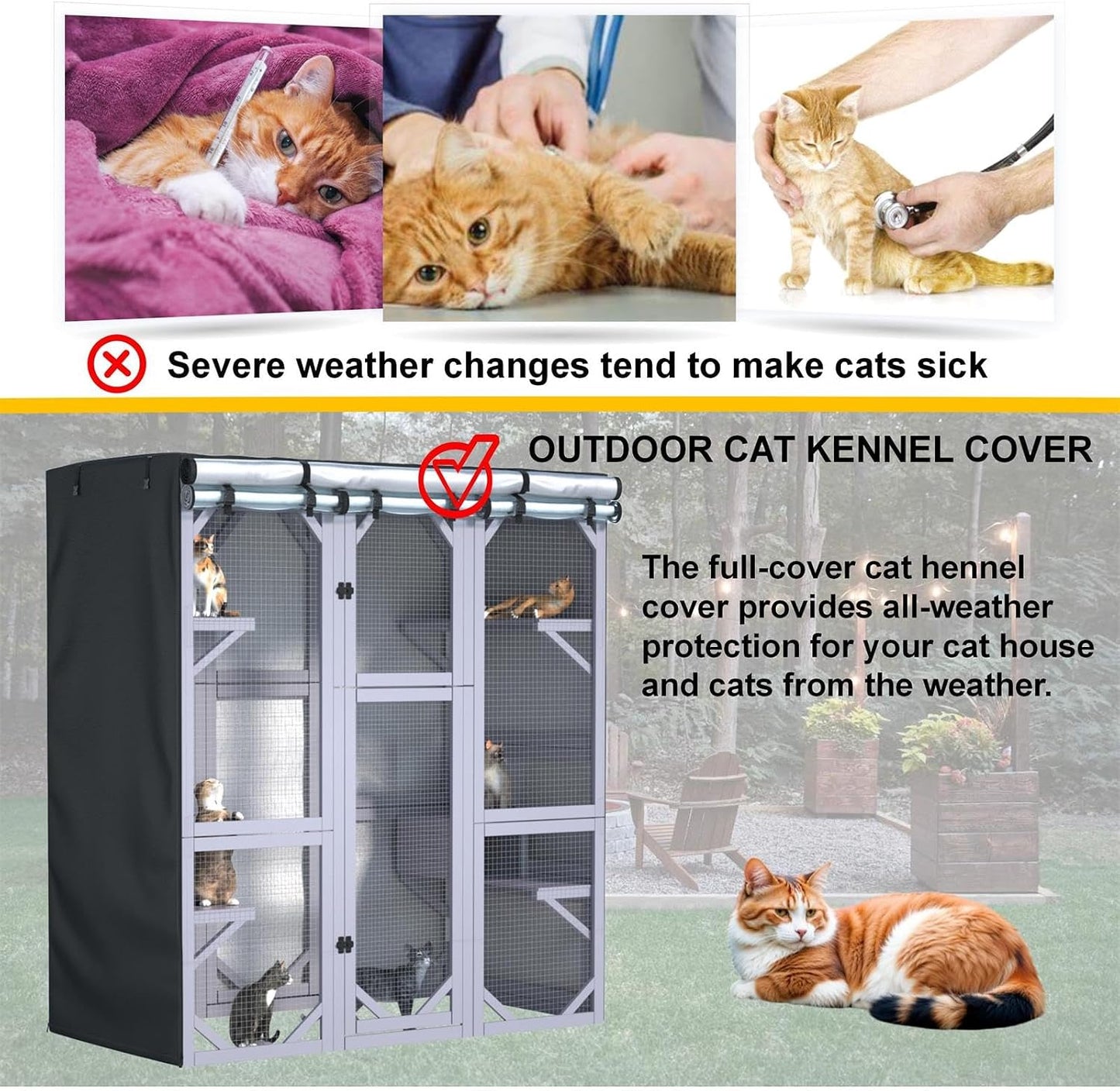 Ddeman large pet enclosure shield transparent pvc front panel view