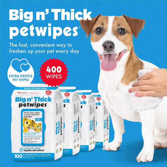 Petkin extra large grooming wipes for dogs and cats individual pack view