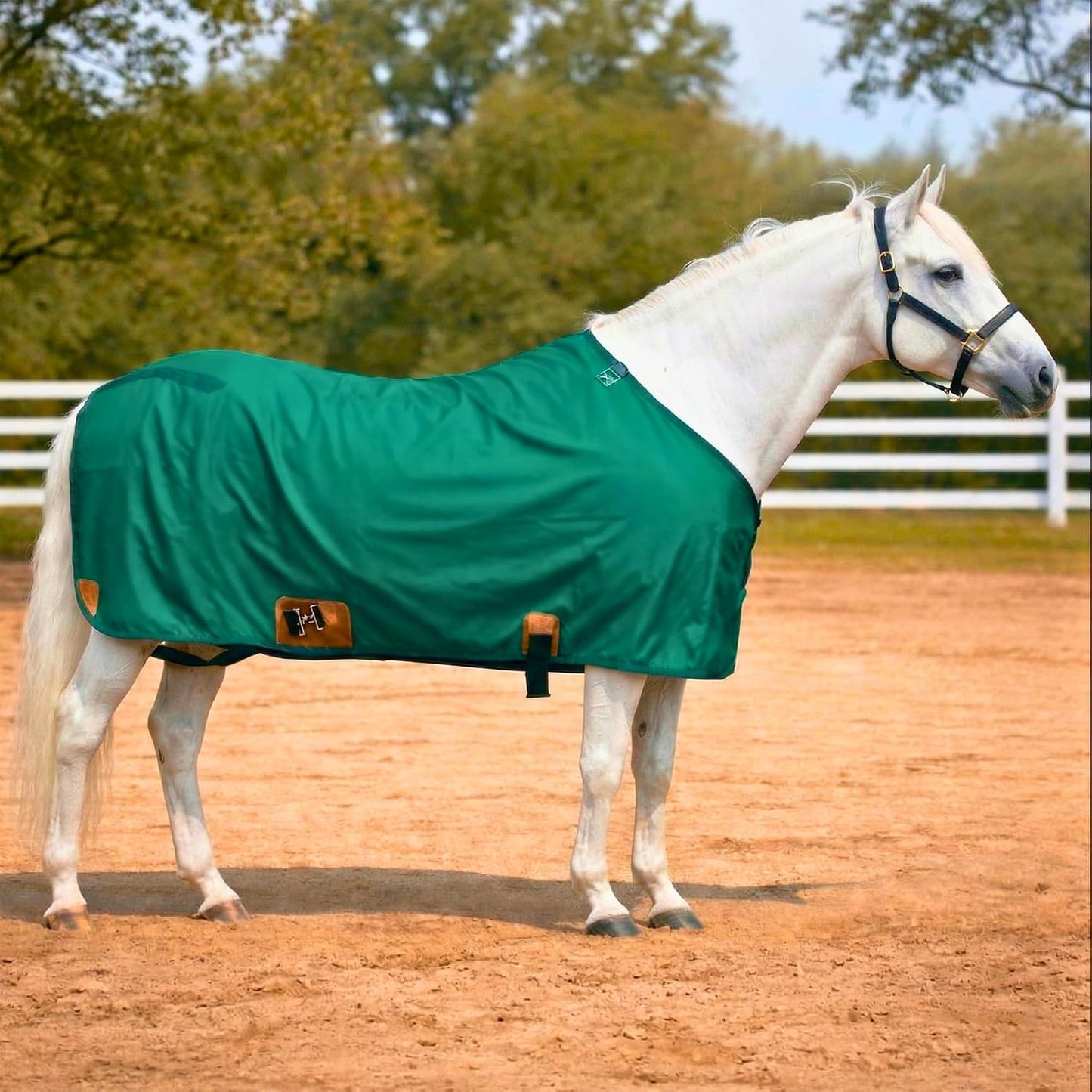 Nylon Horse 420D Stable Sheet | Breathable & Durable Horse Sheet | Keeps Coat Clean, Smooth & Shiny | Adjustable Fit Summer Sheet (60"- 86" Sizes) - Image 9