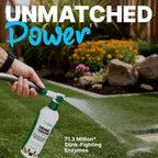 Turfspa enzymatic turf cleaner bottle with hose end sprayer attachment