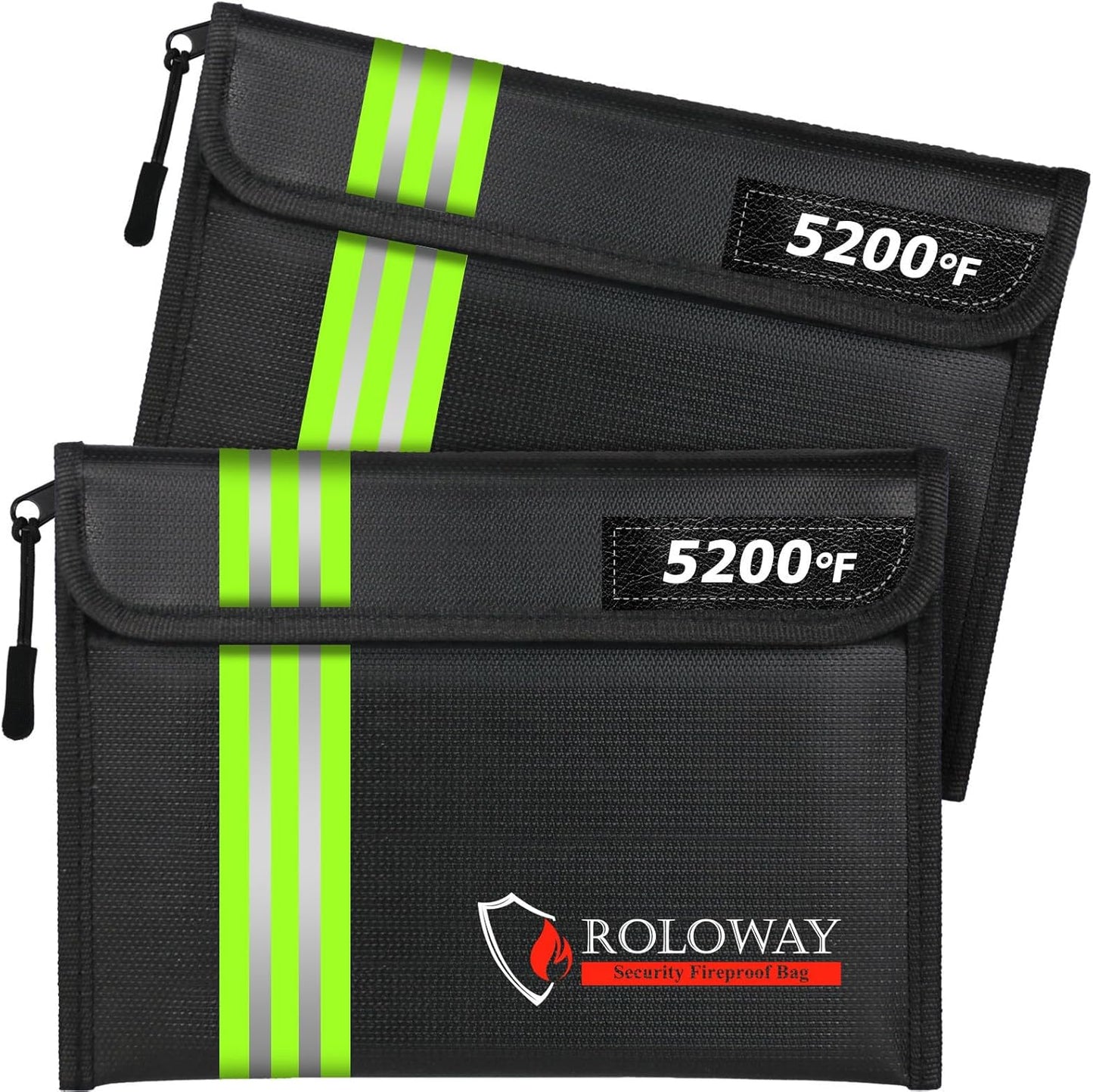 ROLOWAY fire resistant valuables pouch stored inside a home safe drawer.