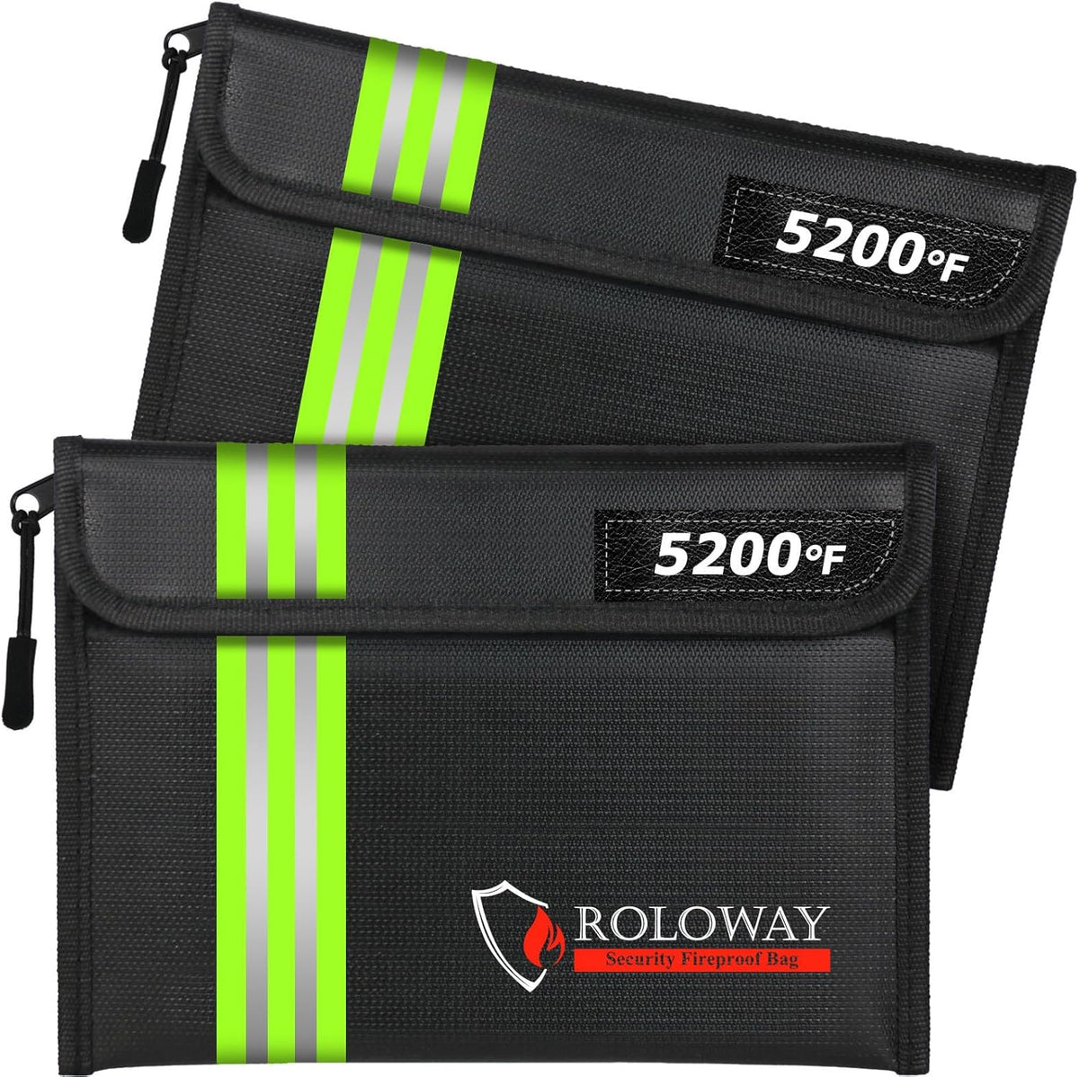 ROLOWAY fire resistant valuables pouch stored inside a home safe drawer.