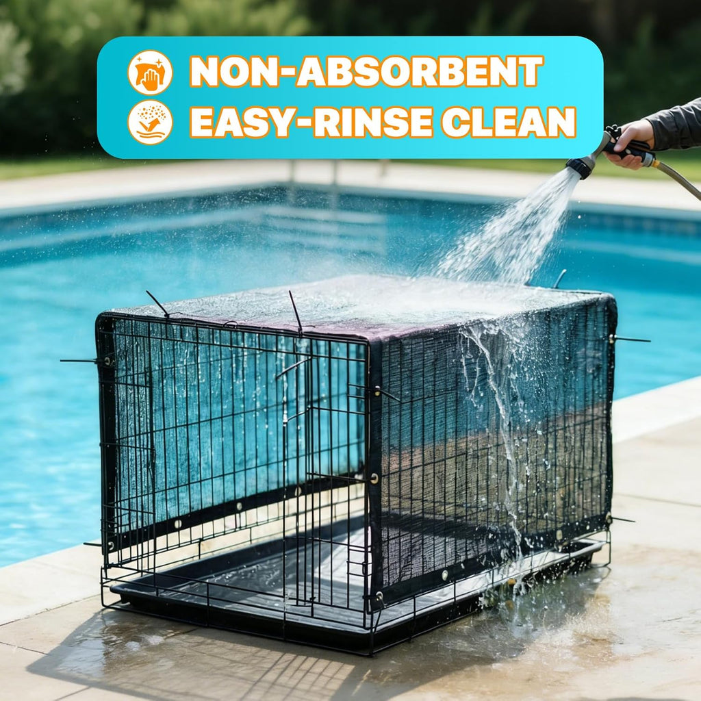 ShadeMart weather resistant mesh cloth used as a cooling shade net over a chicken coop