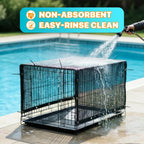 ShadeMart weather resistant mesh cloth used as a cooling shade net over a chicken coop