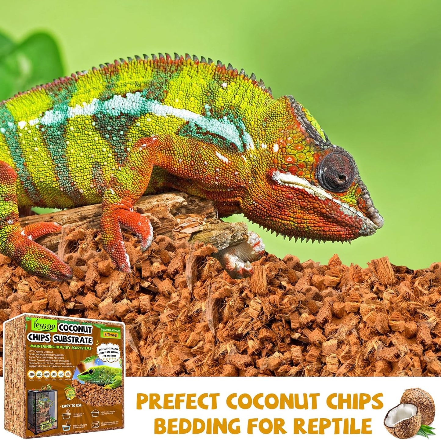 Legigo reptile terrarium substrate being mixed after water hydration