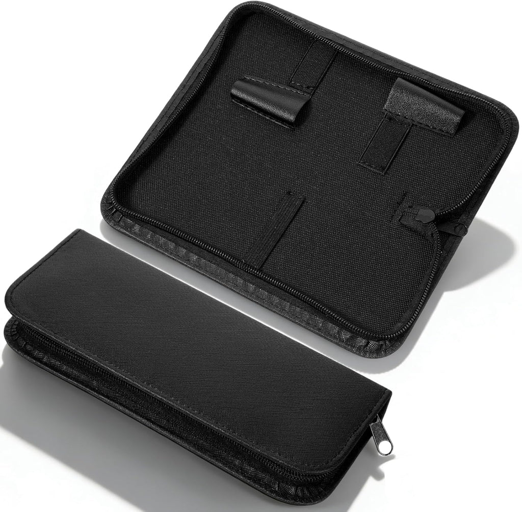 Molain scissors holder pouch front view black professional barber shear case