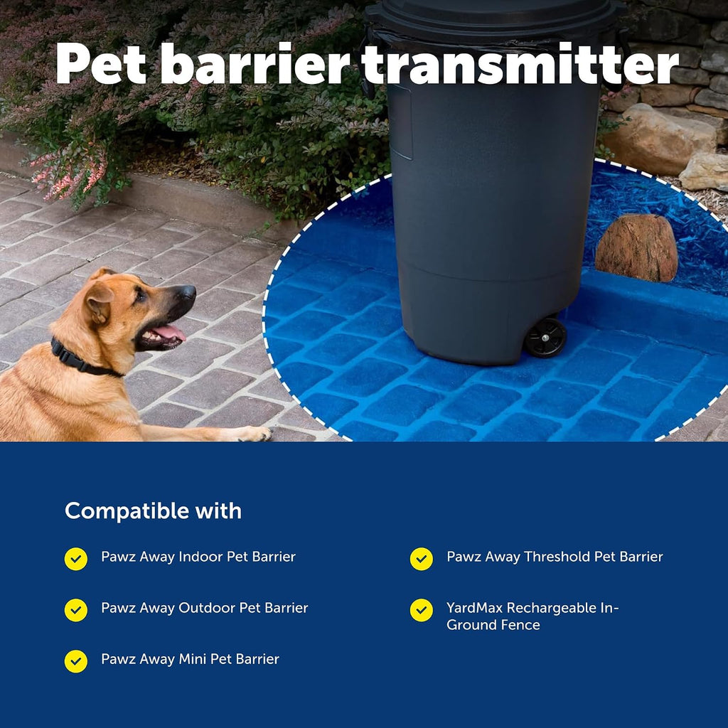 PetSafe Pawz Away Mini wireless transmitter package contents showing compact design