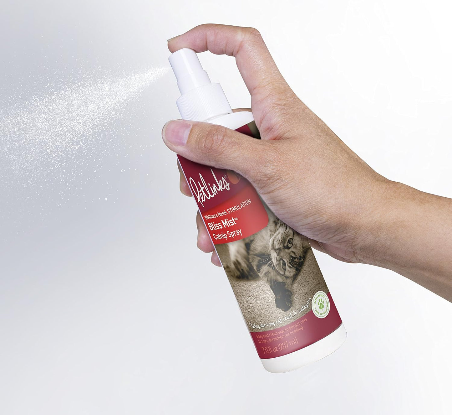Natural catnip oil formula spray by Petlinks for pet scratchers and toys