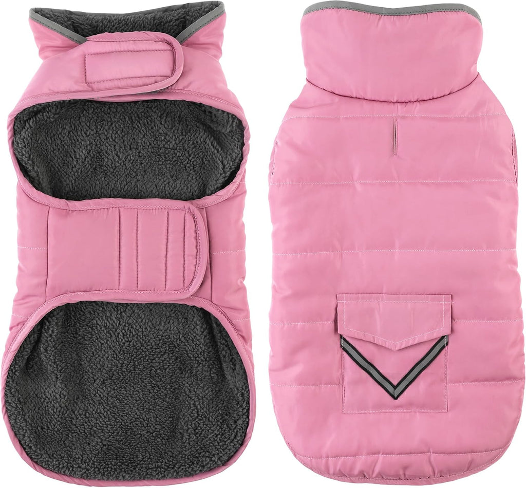 Petglad Dog Coat, Waterproof Dog Winter Jacket with Pocket, Reflective Adjustable Pet Snow Vest, Warm Cozy Fleece Sweater for Small Medium Extra Large Dogs - Sky Blue, S - Image 12