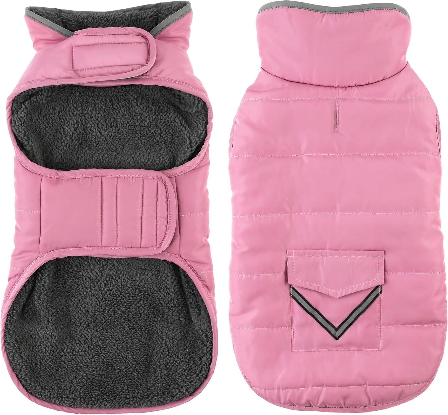 Petglad Dog Coat, Waterproof Dog Winter Jacket with Pocket, Reflective Adjustable Pet Snow Vest, Warm Cozy Fleece Sweater for Small Medium Extra Large Dogs - Sky Blue, S - Image 12