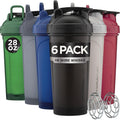 Hydra Cup 6 pack protein shaker bottles 28oz BPA free gym mixer cups whisk ball system