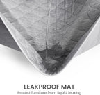 Large dog resting comfortably on the Cozy Bliss cooling pet throw during hot weather.