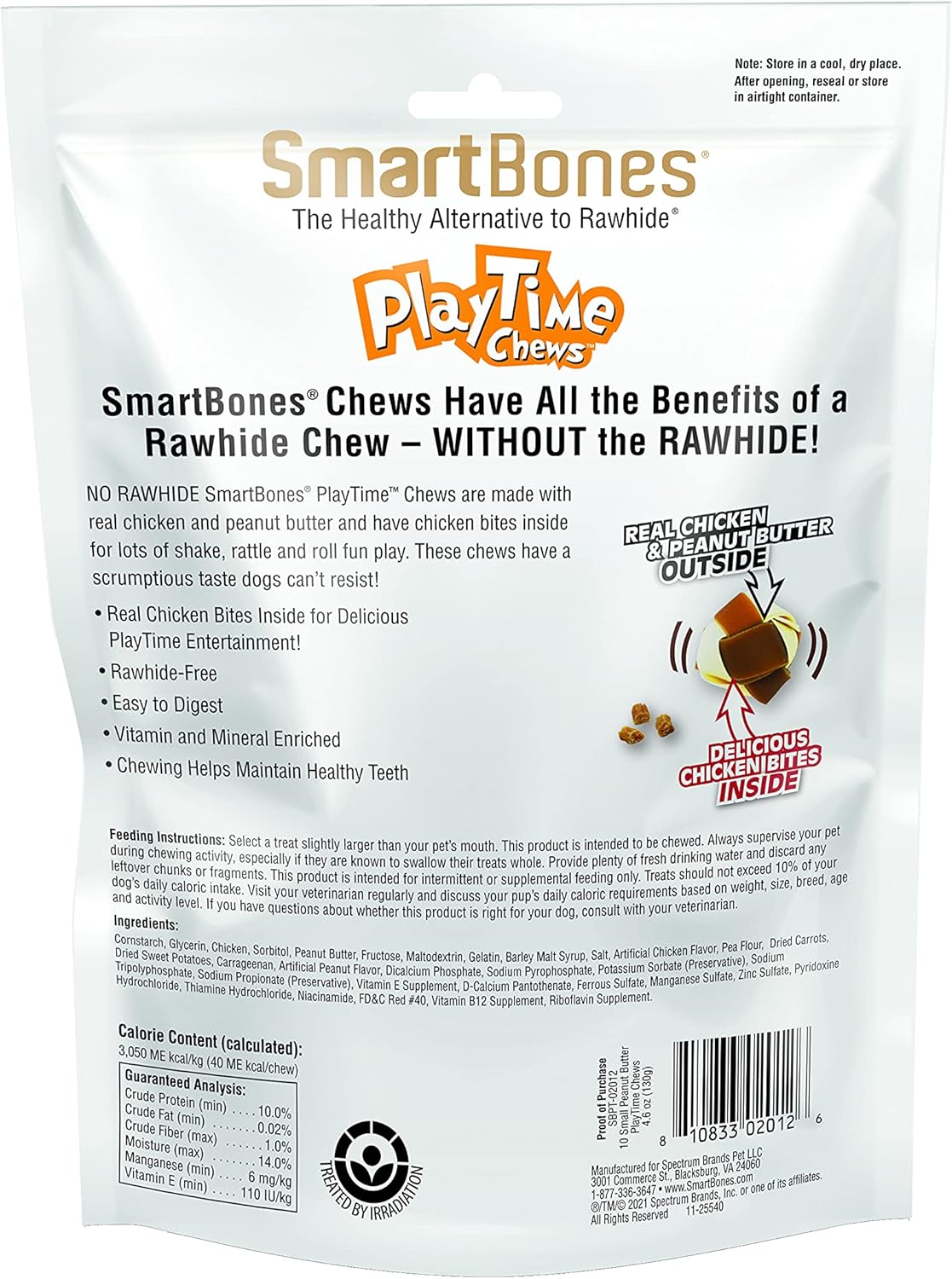 SmartBones DoubleTime Rolls showing the rawhide free texture and dog treat shapes