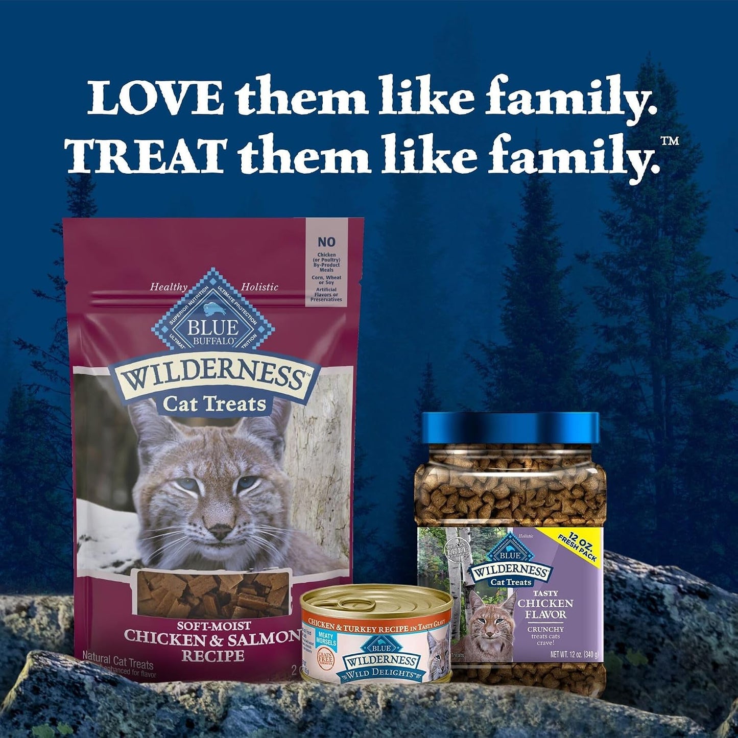 Blue Buffalo Wilderness Grain Free Soft-Moist Chicken & Salmon Cat Treats, 2-oz. Bag - Image 9