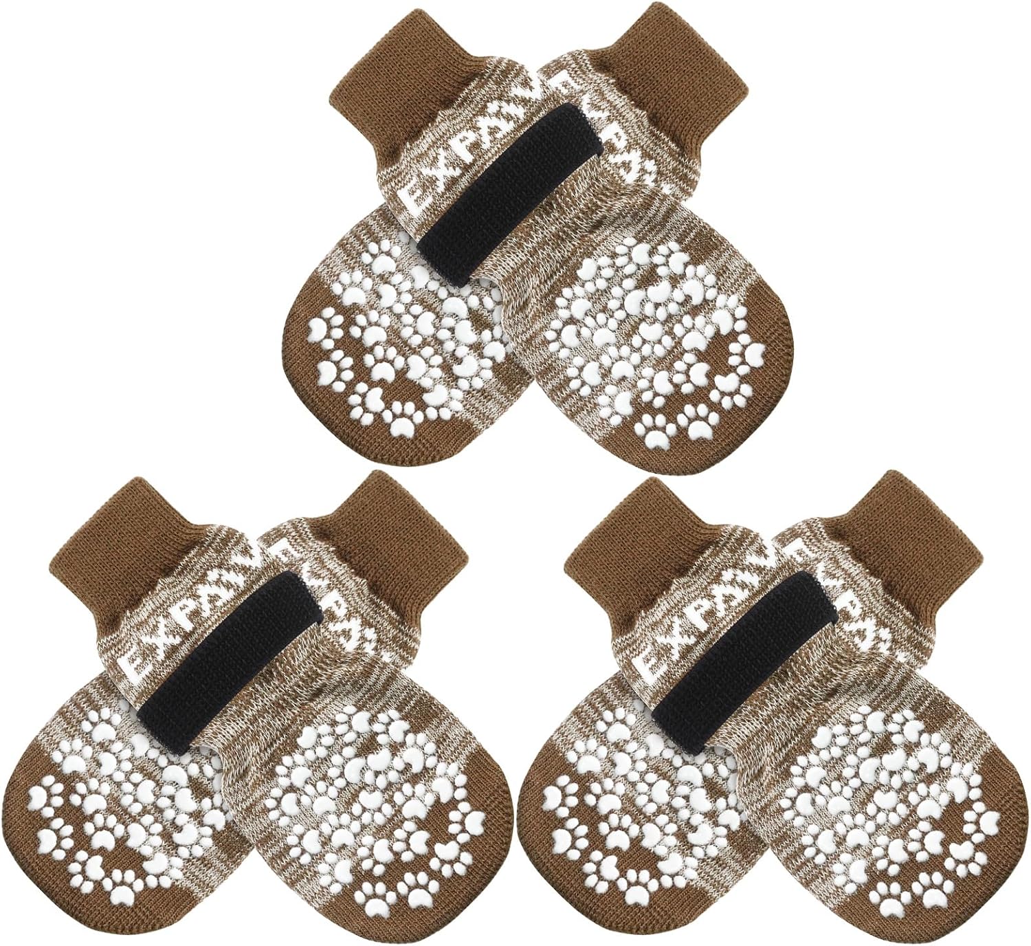EXPAWLORER 6Pcs Anti-Slip Dog Socks to Prevent Licking Paws,Dog Shoes for Hot Pavement,Dog Booties Traction Control on Hardwood Floor,Boots & Paw Protectors, for Puppy Small Medium Large Senior Dogs - Image 11