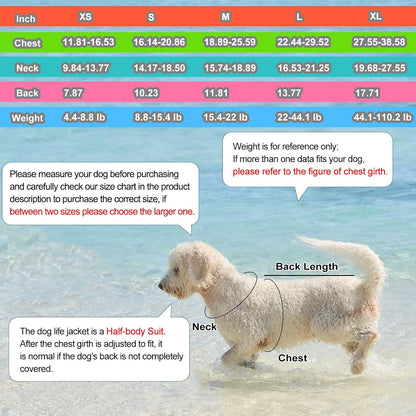 Doglay pet preserver swim vest side profile showcasing the prominent shark fin design