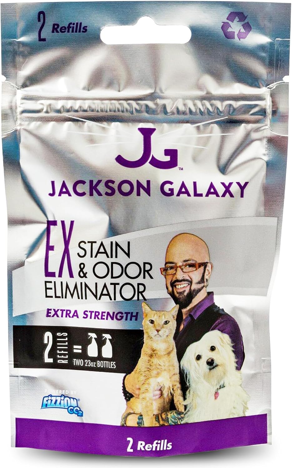 Jackson Galaxy EX Stain & Odor Eliminator - Cat Pee Cleaner, Reusable 23oz Bottle with Refill Included - Fast Acting & Non-Toxic CO2 Based Pet Urine Remover - Made by a Trusted Cat Expert - Image 10