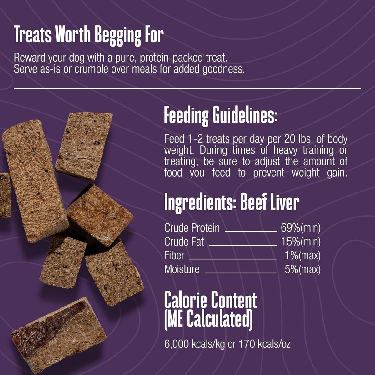 Whole Life Pet single ingredient freeze dried beef liver treats for training