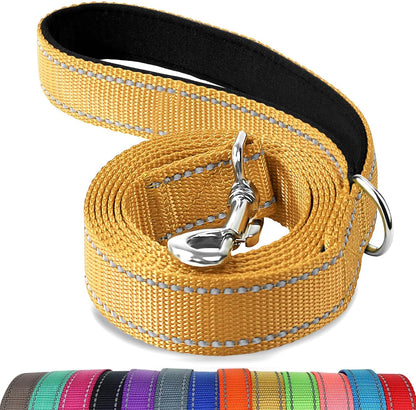 Joytale Dog Leash, 6 FT Double-Sided Reflective, Padded Handle Nylon Heavy Duty Leashes for Medium & Large Dogs Walking, Black - Image 14