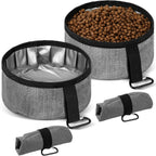 Meanplan 2 Pack Portable Dog Bowls Foldable Travel Dog Dish Portable Puppy Water and Food Bowl Pet Hiking Accessories for Small and Large Pets(Dark Blue,40 oz) - Image 9