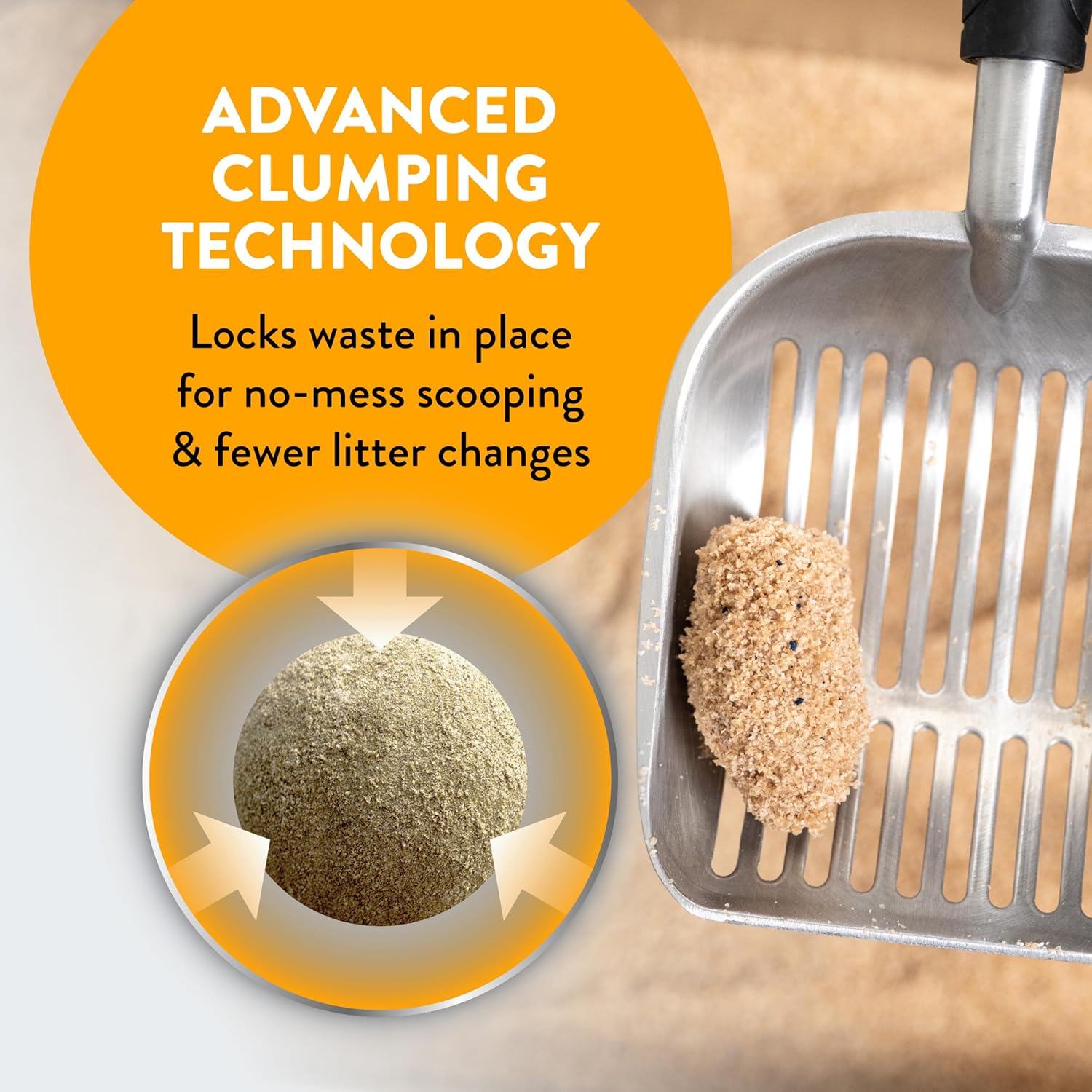 Side view of Hardball lightweight cat litter packaging