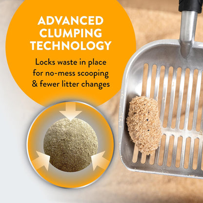 Side view of Hardball lightweight cat litter packaging